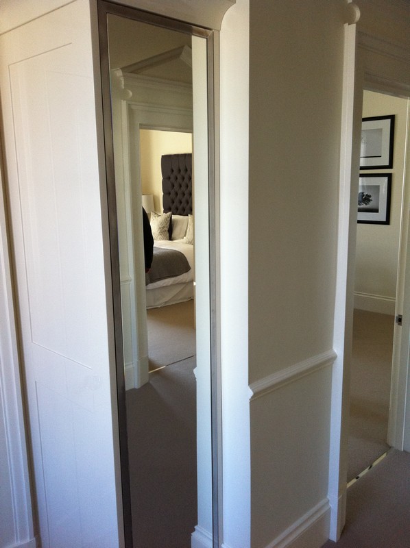 Full-length wardrobe mirror fitted in Totteridge home