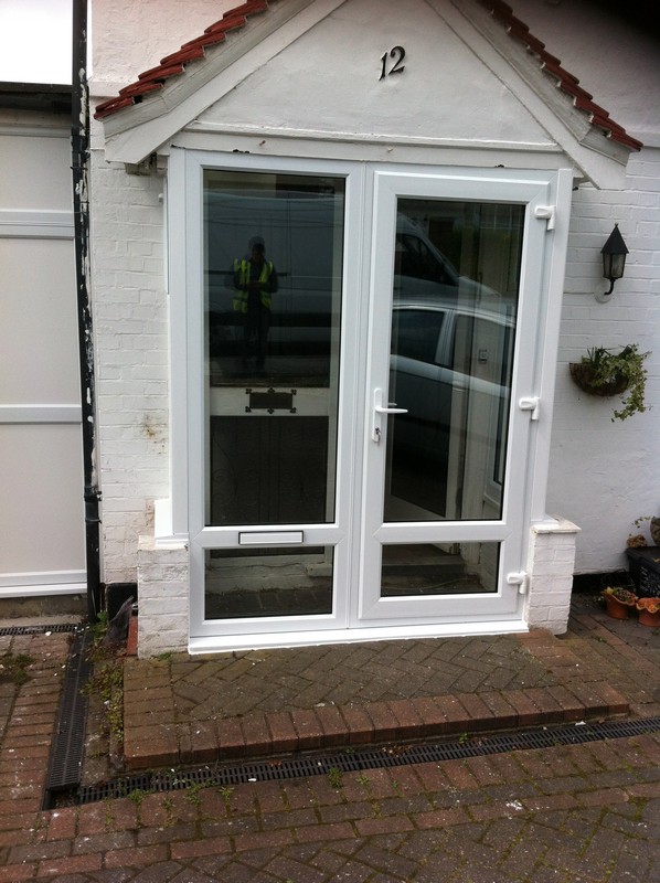 uPVC French doors fitted as front entrance in Totteridge